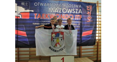  Biskupczanie na Mistrzostwach Mazowsza Taekwondo