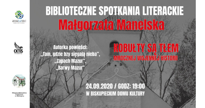 Spotkanie literackie z Małgorzatą Manelską